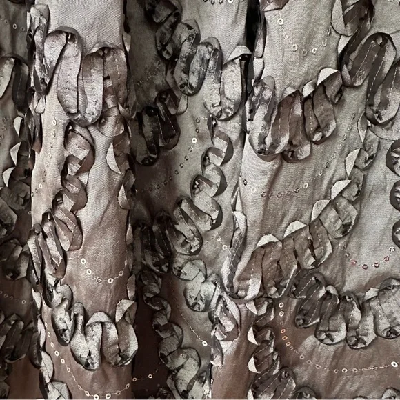 Ignite Evenings Black and Gray Embroidered Midi Dress, 14P - Picture 12 of 13